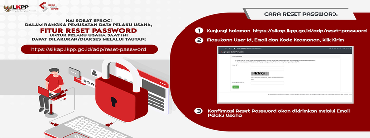 Reset Password Penyedia
